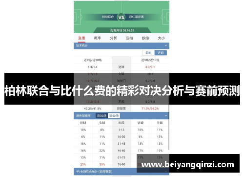 柏林联合与比什么费的精彩对决分析与赛前预测